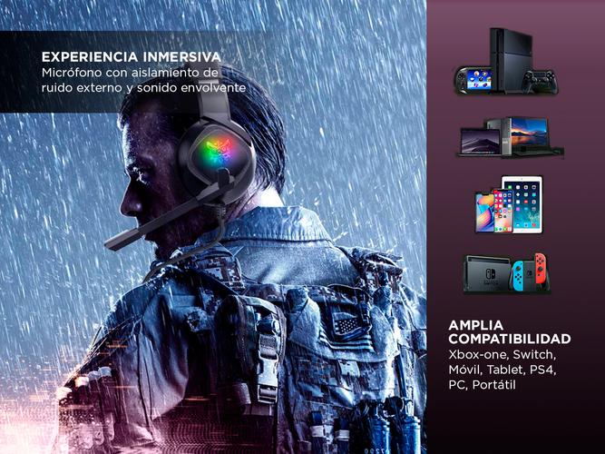 Auriculares Gamer Onikuma K19 con Luz RBG LED - 3