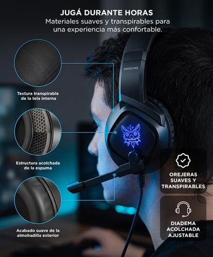 Auriculares Gamer Onikuma K19 con Luz RBG LED - 3
