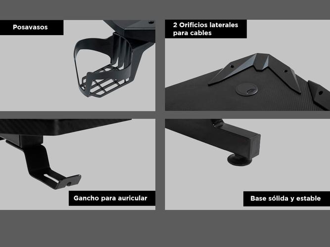 Escritorio Gamer Gadnic Fibra de Carbono - 3
