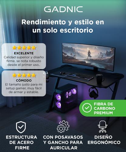 Escritorio Gamer Gadnic Fibra de Carbono - 1