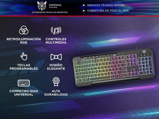 Teclado Gamer Para Juegos Onikuma Retroiluminado - 1