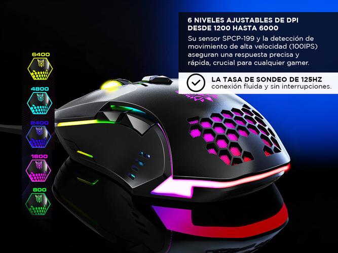 Mouse Gamer Onikuma CW902 con Luz Led Rgb - 3
