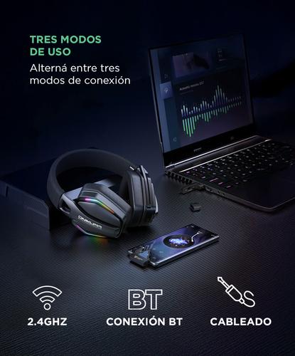 Auricular Gamer Onikuma GT826 Luz RGB Tres Modos Conexión Bluetooth  24G  USB-C - 2