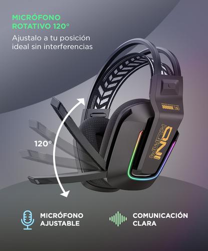Auriculares Gamer Onikuma GT828 Cuatro Modos Conexión Luz RGB Baja Latencia - 3