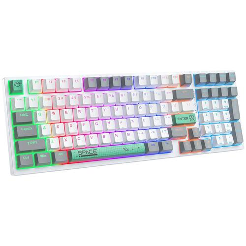 Kit Mouse Gamer CW905 Inalámbrico Con Luz LED Blanco + Teclado Mecánico Retroiluminado Blanco G38 Onikuma - 1