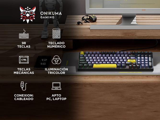 Teclado Mecanico Gamer ONIKUMA G38 98 Teclas Con Cable  - 1