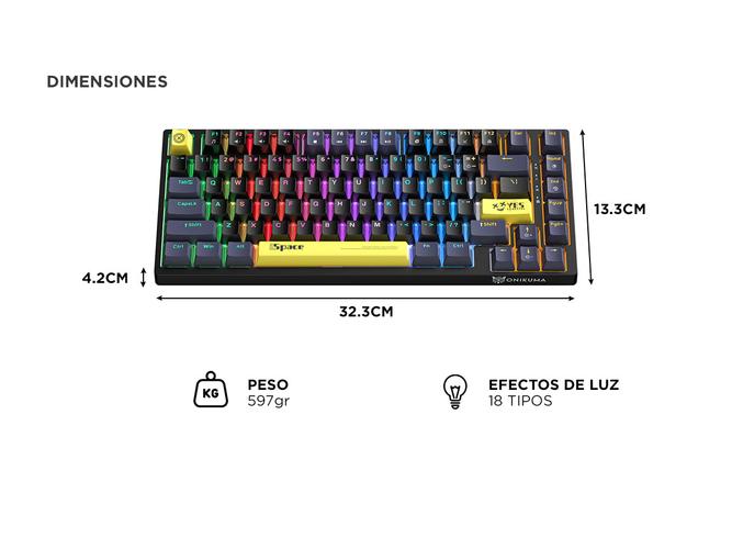 Teclado Gamer Mecánico Onikuma G52 Con cable USB   - 4