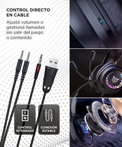Auriculares Gamer ONIKUMA X92 Black  Cable 35 mm RGB Sonido Envolvente  - 4