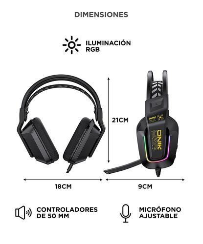 Auriculares Gamer ONIKUMA X13 Sonido Envolvente Micrófono RGB  - 3