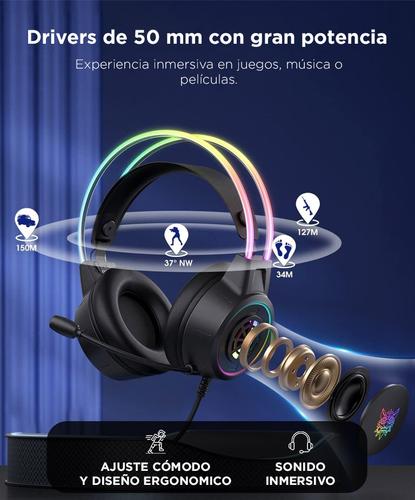 Auriculares Gamer Onikuma X26 RGB Con Micrófono - 2