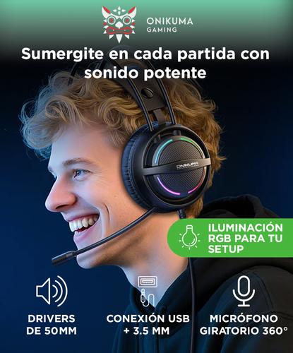 Auriculares Gamer Onikuma X88 RGB Con Micrófono - 1