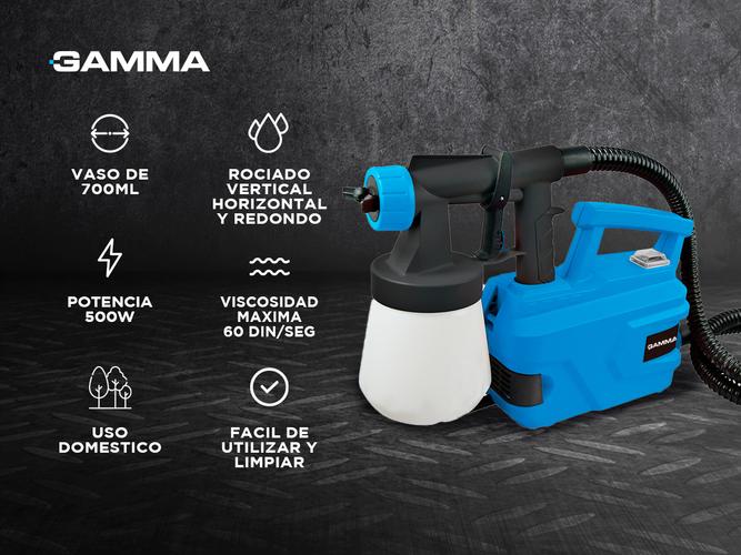 Equipo Para Pintar a Soplete Gamma Compresor 500W 700ml G2821 - 1