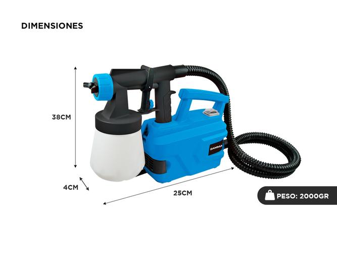 Equipo Para Pintar a Soplete Gamma Compresor 500W 700ml G2821 - 3