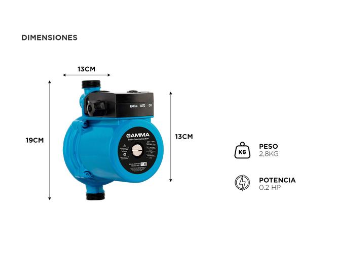 Bomba Presurizadora Gamma Pro0 120w 0.2hp G2790AR - 4