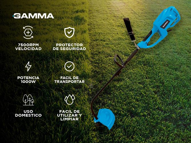 Bordeadora Cesped Electrica Gamma 1000W 7500Rpm G3081AR - 1