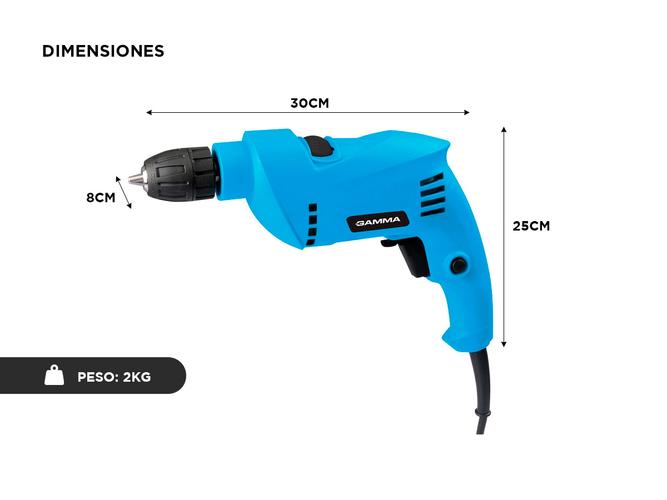 Taladro de Impacto Gamma 650W Percutor 3000rpm G1905AR - 4
