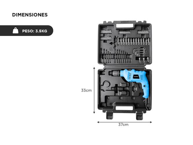 Taladro De Impacto Gamma Mandril 650w Percusion Accesorios Maletin G1905KAR - 4