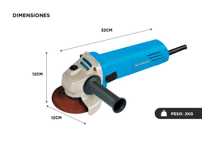 Amoladora Angular Gamma 750W Kit Discos 115mm Maletin G1910KAR - 4