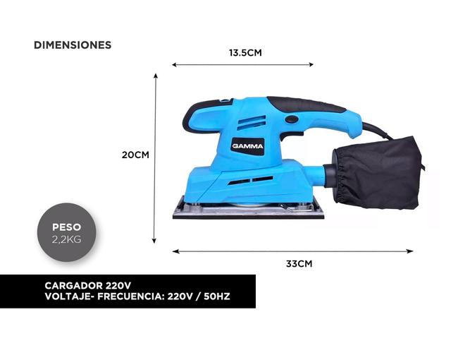 Lijadora Orbital Gamma 380W Bolsa Recolectora G1921AR - 4
