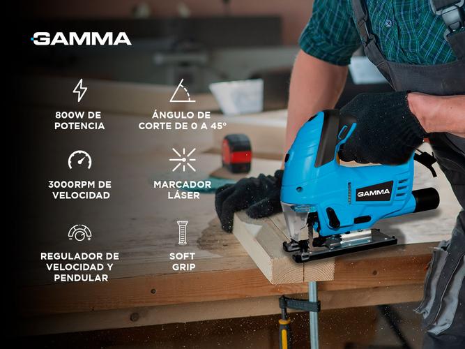 Sierra Caladora Gamma Pendular Laser 800W Soft Grip G1942AR - 1