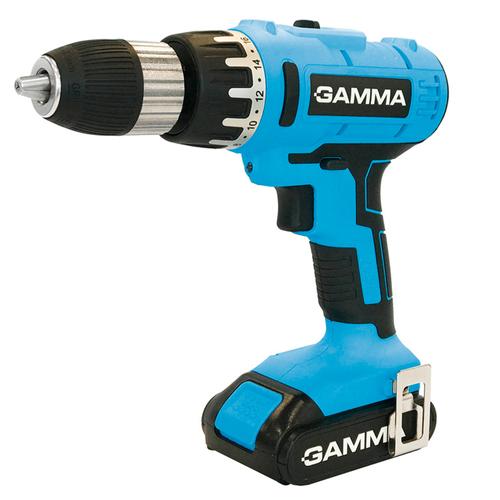 Taladro Atornillador Impacto Inalambrico Gamma 21v 13mm 2 Bat G12301AR - 0