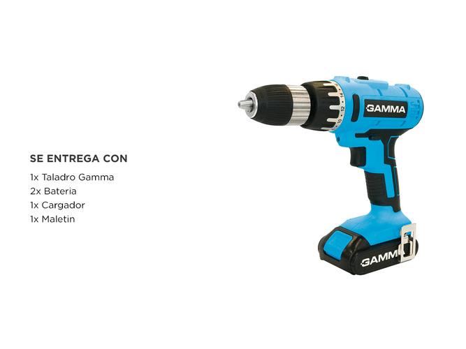 Taladro Atornillador Impacto Inalambrico Gamma 21v 13mm 2 Bat G12301AR - 5