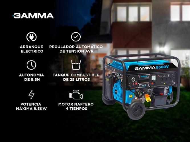 Grupo Electrogeno Gamma Arr Electrico 8500W 4 Tiempos 499cc - 1