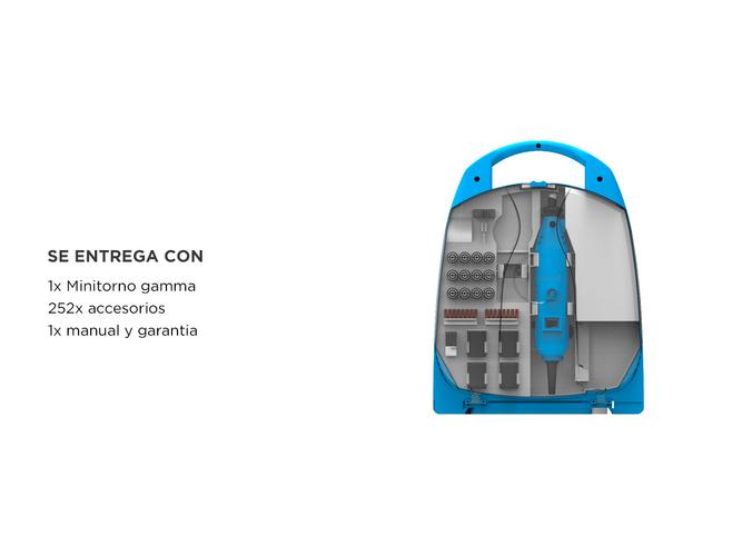 Minitorno Gamma 130w Kit 252 piezas Maletin Eje Flex 230v - 5
