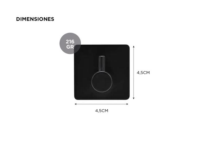 Set de Ganchos de Acero Inoxidable Gadnic Adhesivos - 3