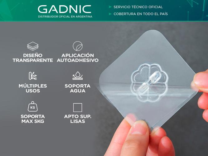 Set de 30 Ganchos Adhesivos Gadnic Impermeables Multiusos - 1