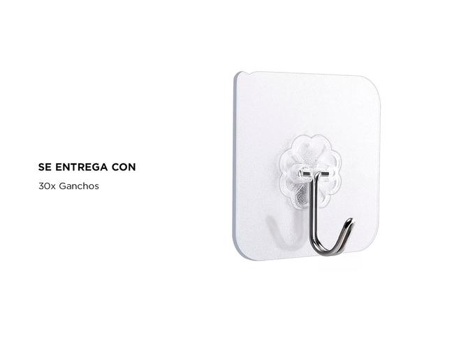 Set de 30 Ganchos Adhesivos Gadnic Impermeables Multiusos - 4
