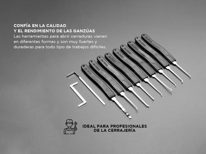 Juego De 9 Ganzúas Profesionales Gadnic Cerrajeros - 2