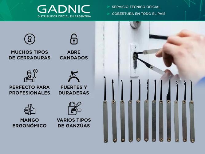 Juego De 15 Ganzúas Profesionales Gadnic Cerrajeros - 1
