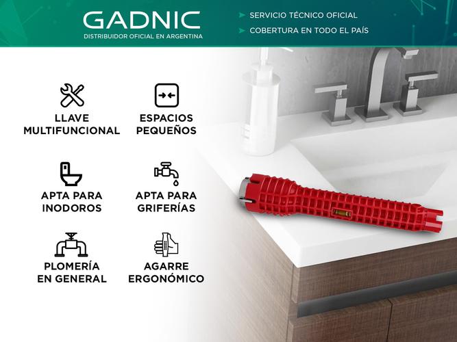Herramienta Llave Multifuncional Gadnic Instalación de griferias - 1