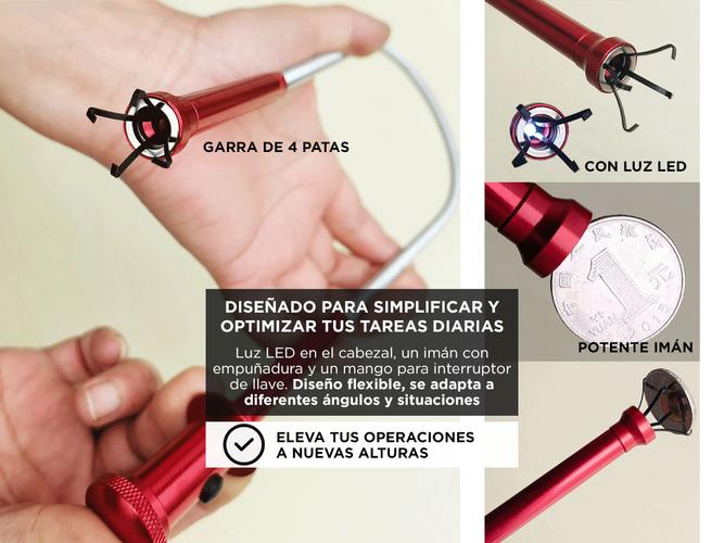 Gancho de luz LED Gadnic Recogedor de Garras con Imán - 2