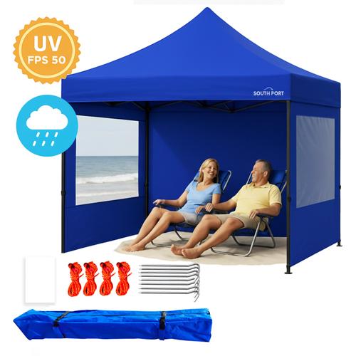 Gazebo Gadnic 3X3-M Plegable 3x3 Reforzado Paredes con Ventana Ideal Playa o Eventos - 0