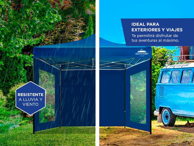 Gazebo Gadnic 3X3-M Plegable 3x3 Reforzado Paredes con Ventana Ideal Playa o Eventos - 2