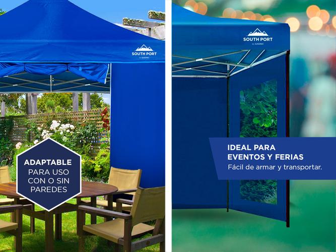 Gazebo Gadnic 3X3M-ZIP Plegable 3x3 Paredes Con Ventana Y Puerta Cierre Relámpago - 2