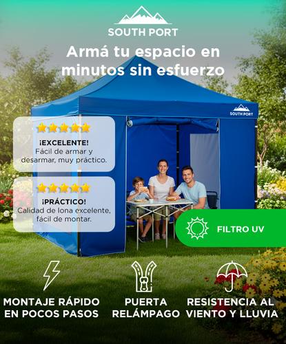 Gazebo Gadnic 3X3M-ZIP Plegable 3x3 Paredes Puerta Cierre Relámpago - 1