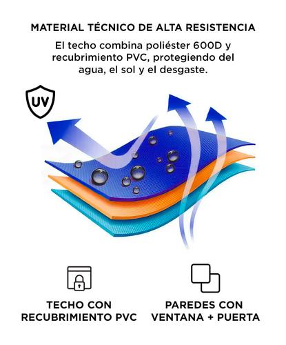 Gazebo Gadnic 3X3M-ZIP Plegable 3x3 Paredes Puerta Cierre Relámpago - 4