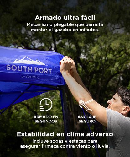 Gazebo Gadnic 3X3M-NR Plegable 3x3 Toldo Reforzado Estructura Metálica - 2