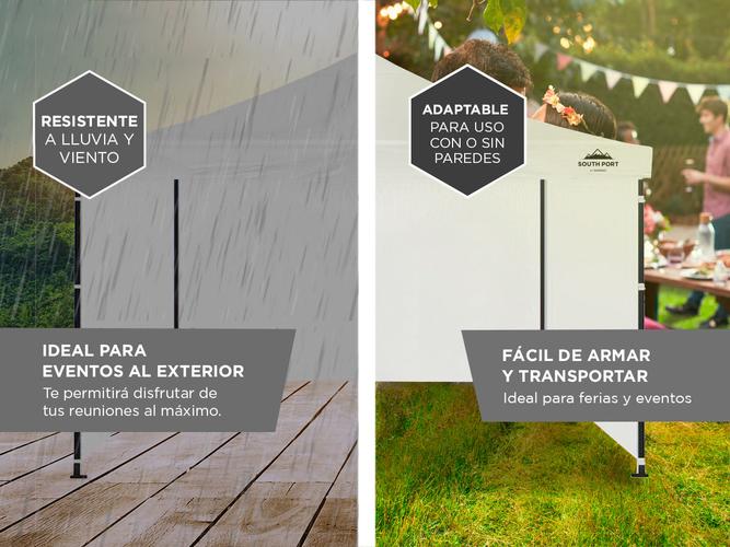 Gazebo Gadnic 3X3M-45 Plegable 3x45mt Reforzado Impermeable  Bolso Outlet - 2
