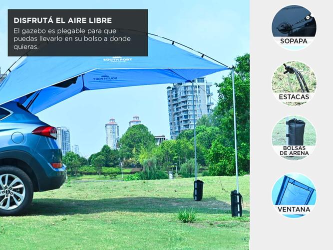 Gazebo Toldo Lateral Gadnic Sombrilla Para Auto Camioneta  Outlet - 4