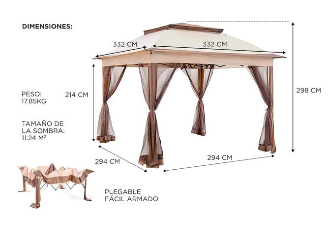 Gazebo Mosquitero Gadnic Gard Tienda de Sombrilla - 5