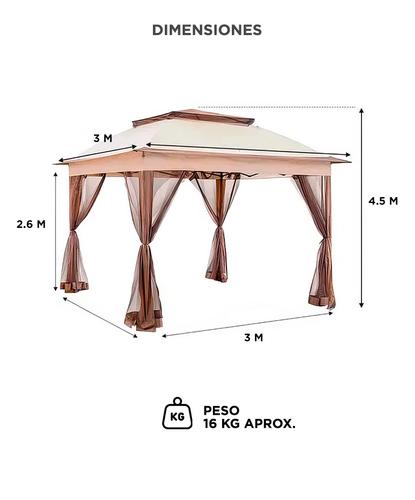 Gazebo Mosquitero Gadnic Gard Tienda de Sombrilla - 5