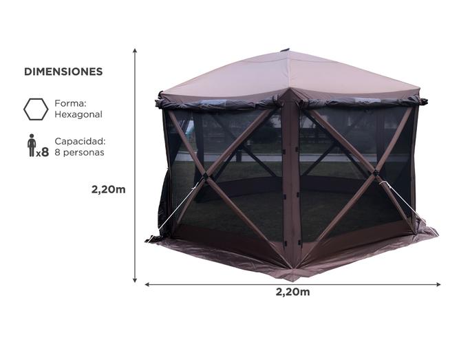 Gazebo Mosquitero Gadnic GZBO9 Hexagonal Con Ventana - 5
