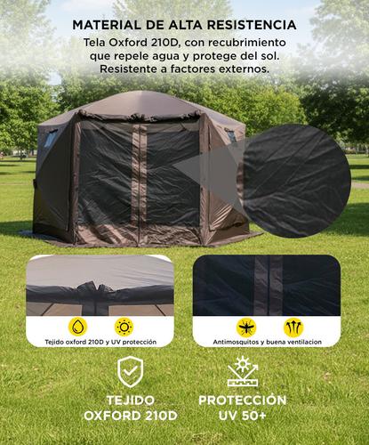 Gazebo Mosquitero Gadnic GZBO9 Hexagonal Con Ventana - 3