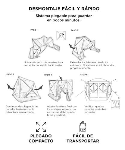 Gazebo Mosquitero Gadnic GZBO9 Hexagonal Con Ventana - 4