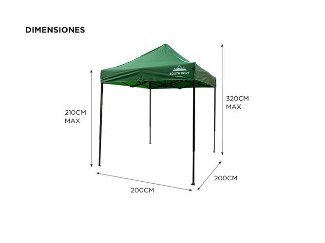 Gazebo Sin Paredes Gadnic 2x2 mts Impermeable - 5