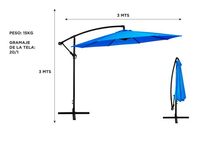 Sombrilla con Base Regulable con Criquet  FPS - 5